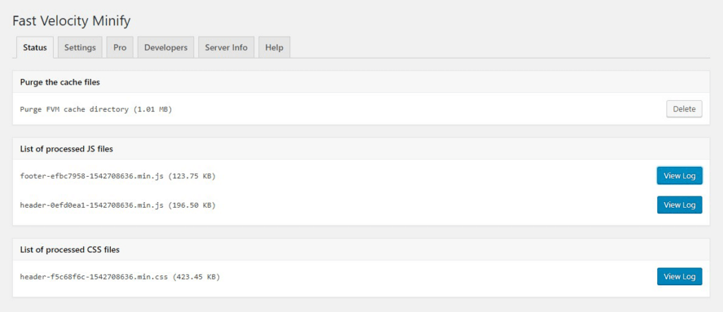 Các plugin Minify JS và CSS tốt nhất cho WordPress Fast Velocity Minify