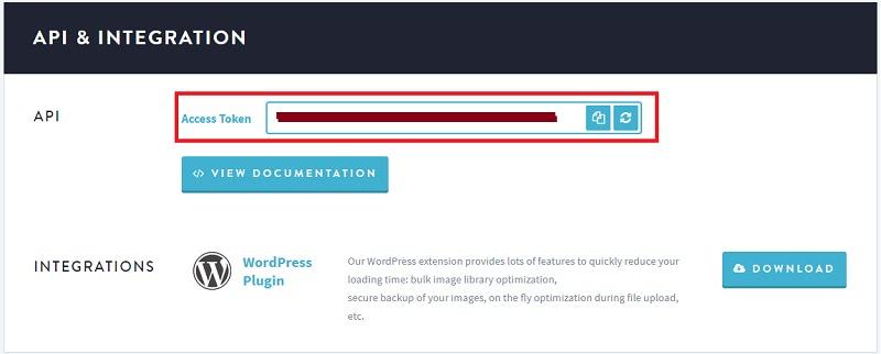 Tối ưu hình ảnh wordpress bằng plugin Imagify Copy và điền mã API vào plugin để kích hoạt tính năng miễn phí