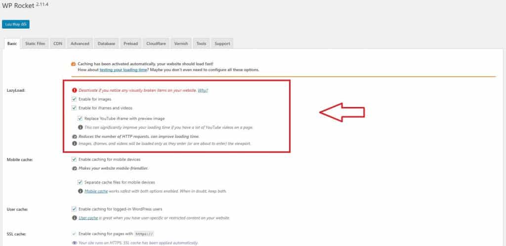 Cách tăng tốc Wordpress hiệu quả "áp dụng ngay" Hướng dẫn bật tính năng LazyLoad