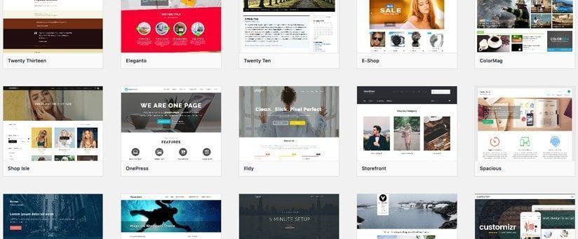 Phần 2: 10 cách để tối ưu Wordpress dành cho người mới bắt đầu Hình ảnh các Theme đa dạng