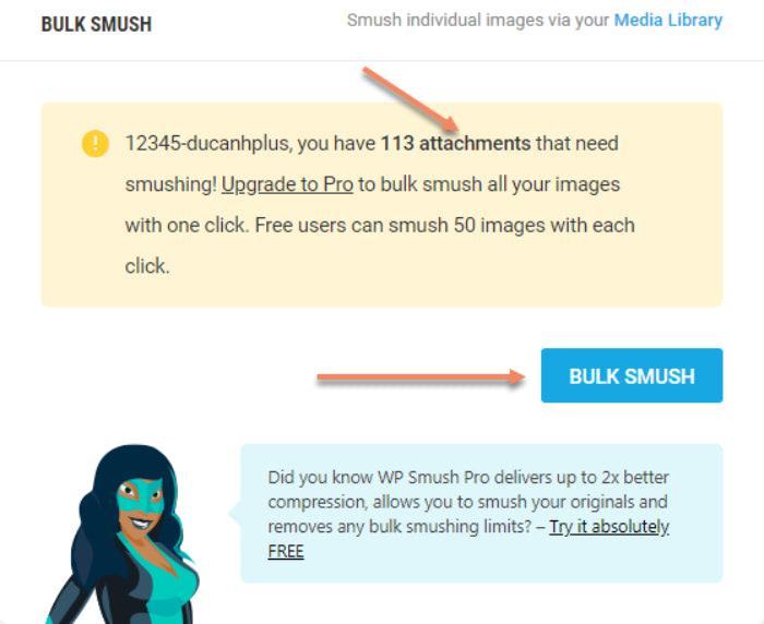 Plugin WP Smush tối ưu hóa hình ảnh WordPress