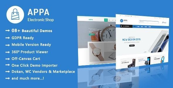 Appa là theme phù hợp với website điện máy