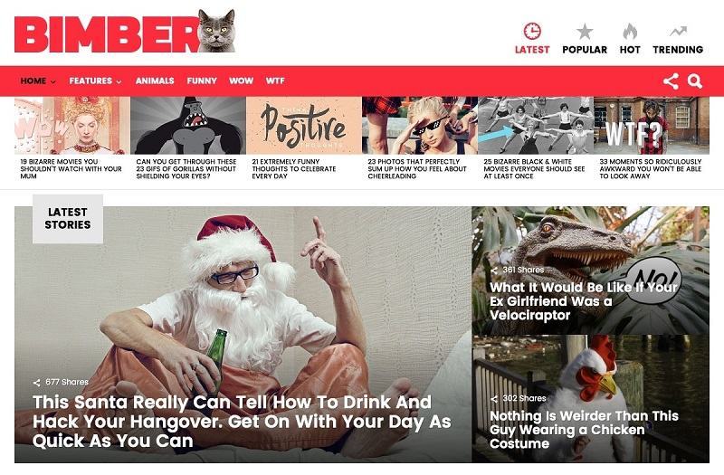 5 mẫu thiết kế website tin tức Wordpress phổ biến nhất Bimber là mẫu theme thích hợp cho web tạp chí