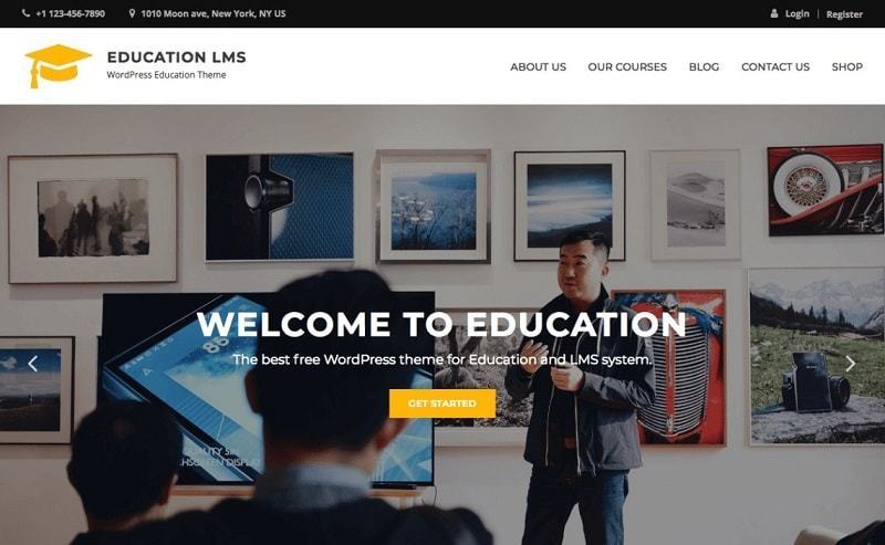 5 mẫu thiết kế website giáo dục chuyên nghiệp LMS WordPress - Giao diện thiết kế website giáo dục trực quan