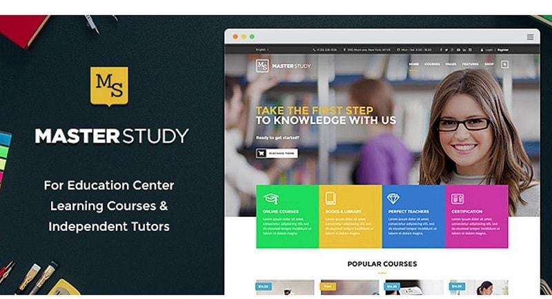 5 mẫu thiết kế website giáo dục chuyên nghiệp Theme giáo dục Masterstudy