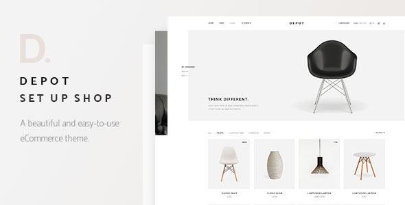 Top 5 giao diện web bán hàng được ưa thích Depot - Giao diện web bán hàng phong cách tối giản