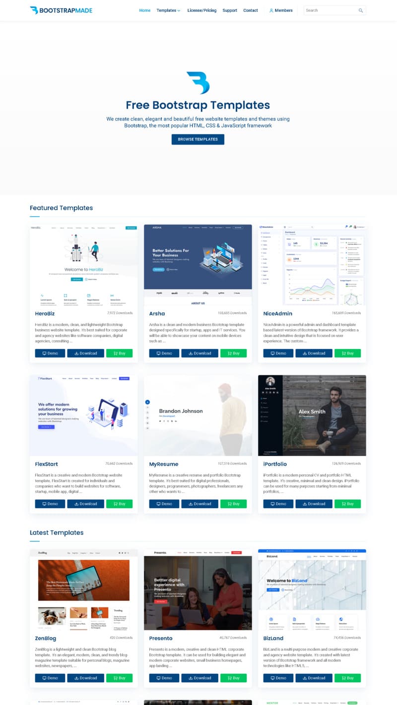 Bootstrapmade - Cung Cấp Template Bootstrap Đẹp, Miễn Phí