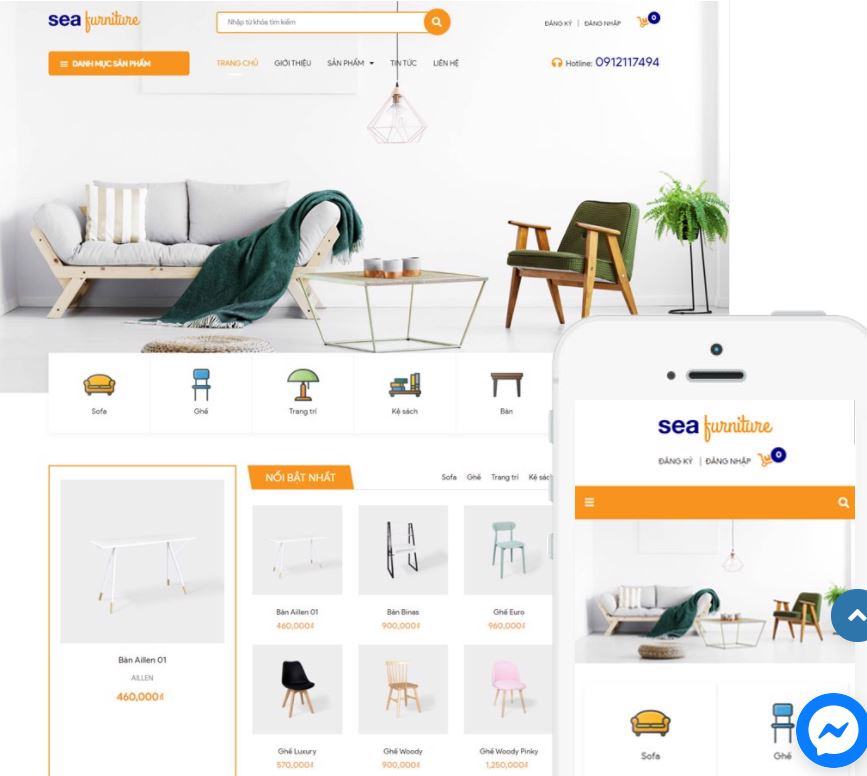 Tổng hợp giao diện bán hàng đẹp nhất 2021 Giao diện bán nội thất