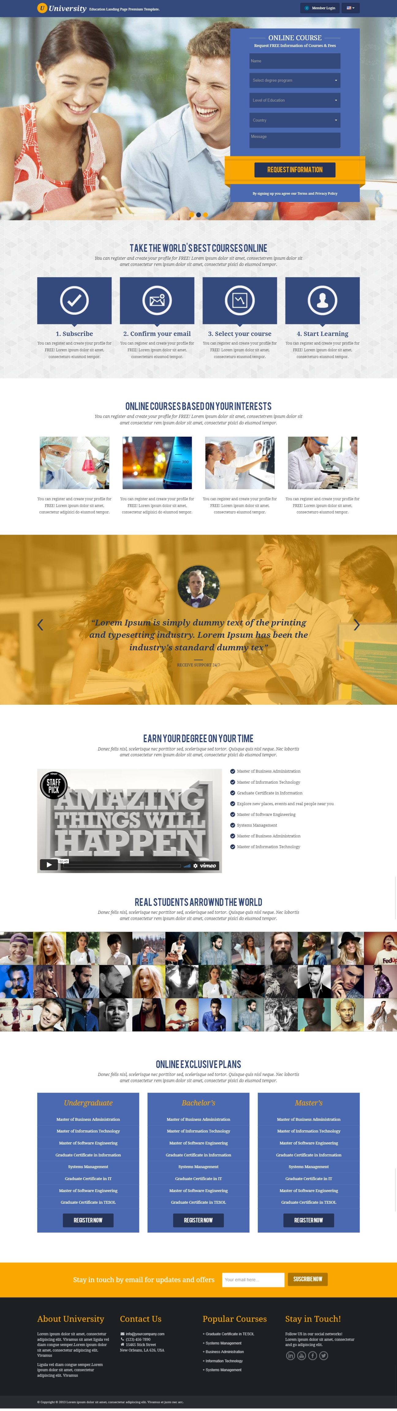 mẫu giao diện website giáo dục plaza education
