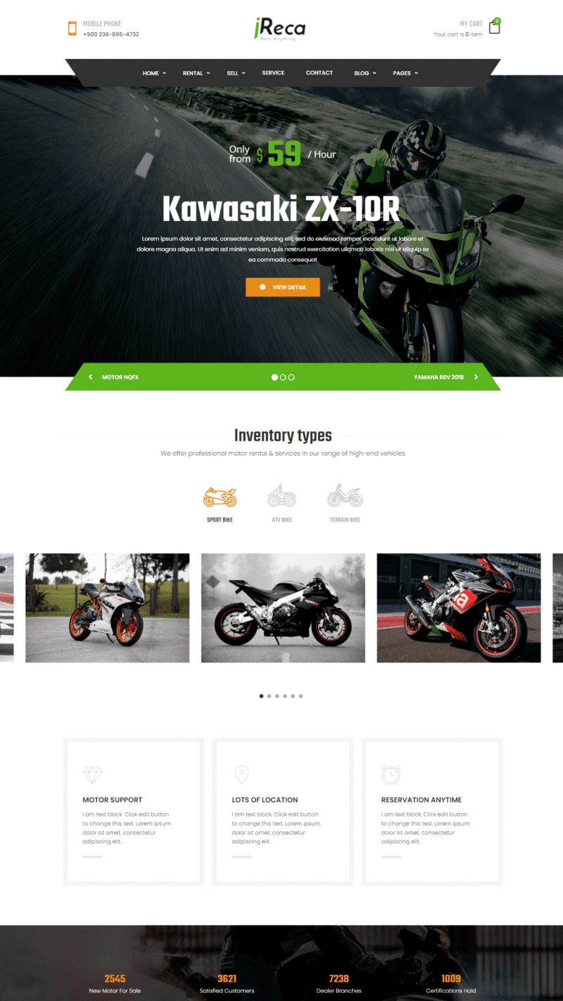 Giaodienweb Desktop Motorbike Ireca - Web Speed Up