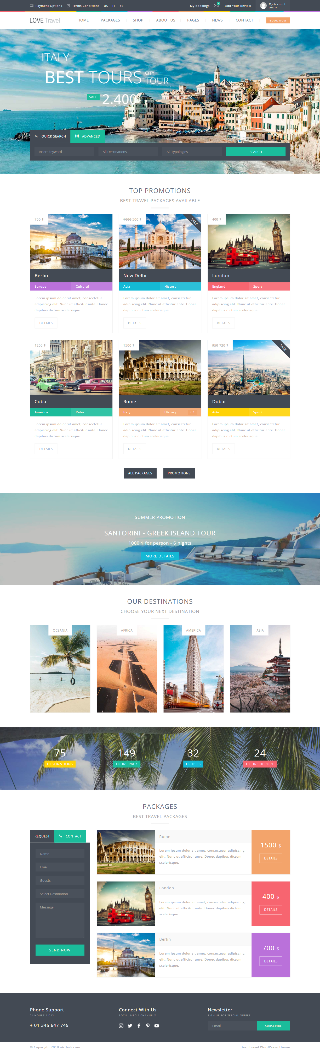 mẫu giao diện website du lịch love travel