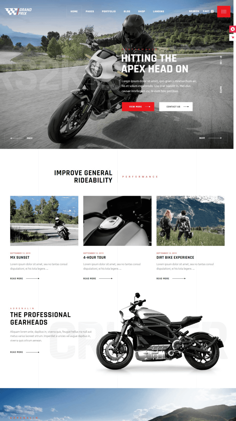 Mau Giao Dien Website Moto Grandprix Pc 1 - Web Speed Up