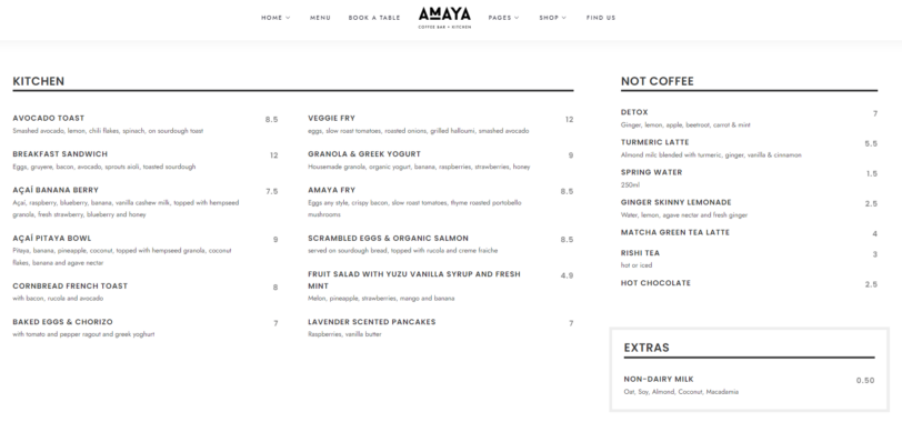 Mẫu Giao Diện Website Bánh Ngọt Amaya