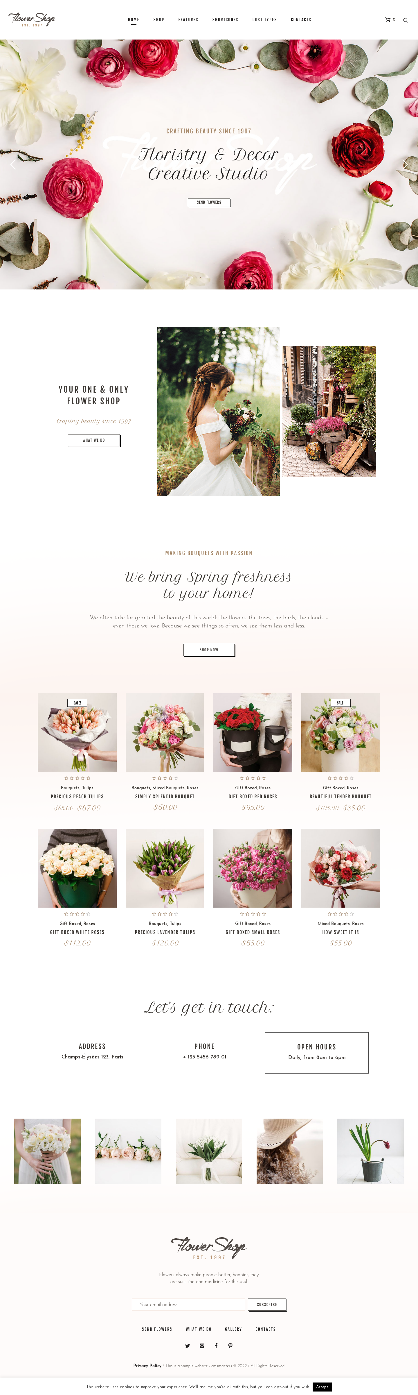 Mẫu giao diện website Cửa hàng hoa Flower Shop