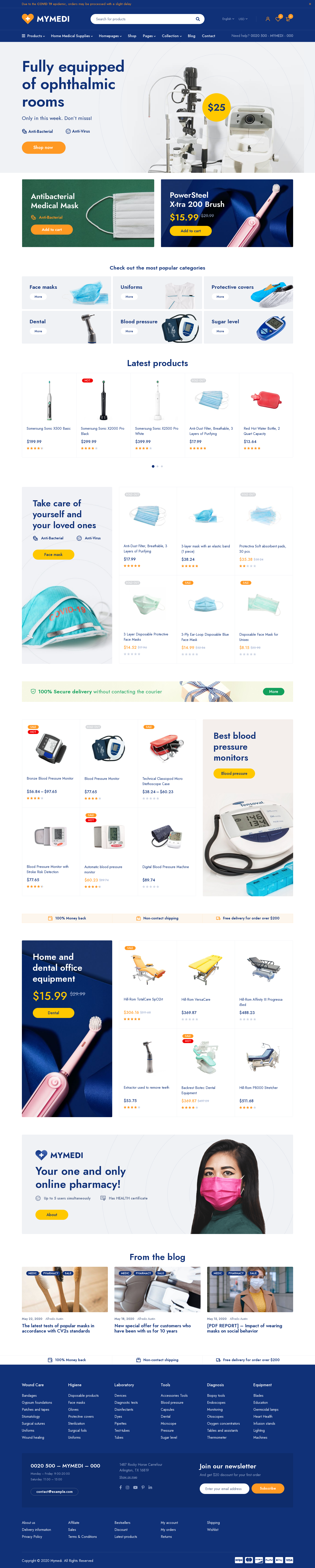 Mẫu giao diện website Thiết bị y tế Mymedi 2
