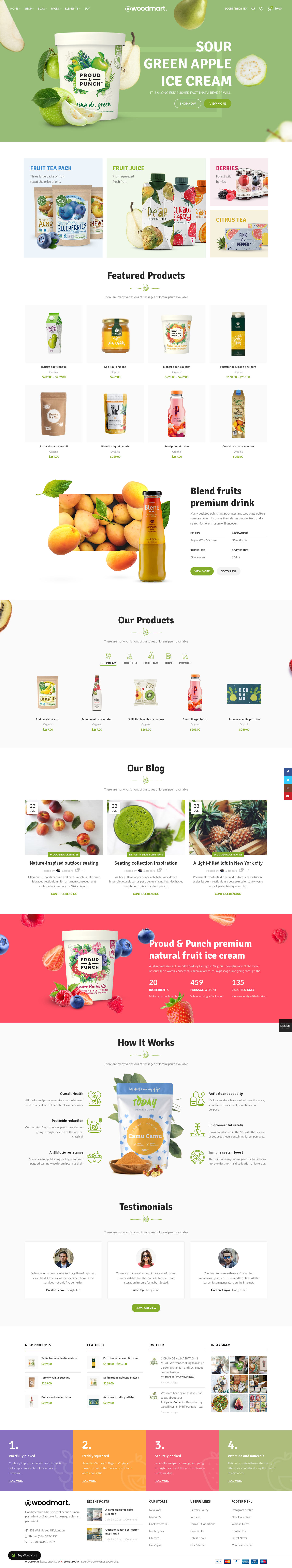 Mẫu giao diện website Thực phẩm Woodmart