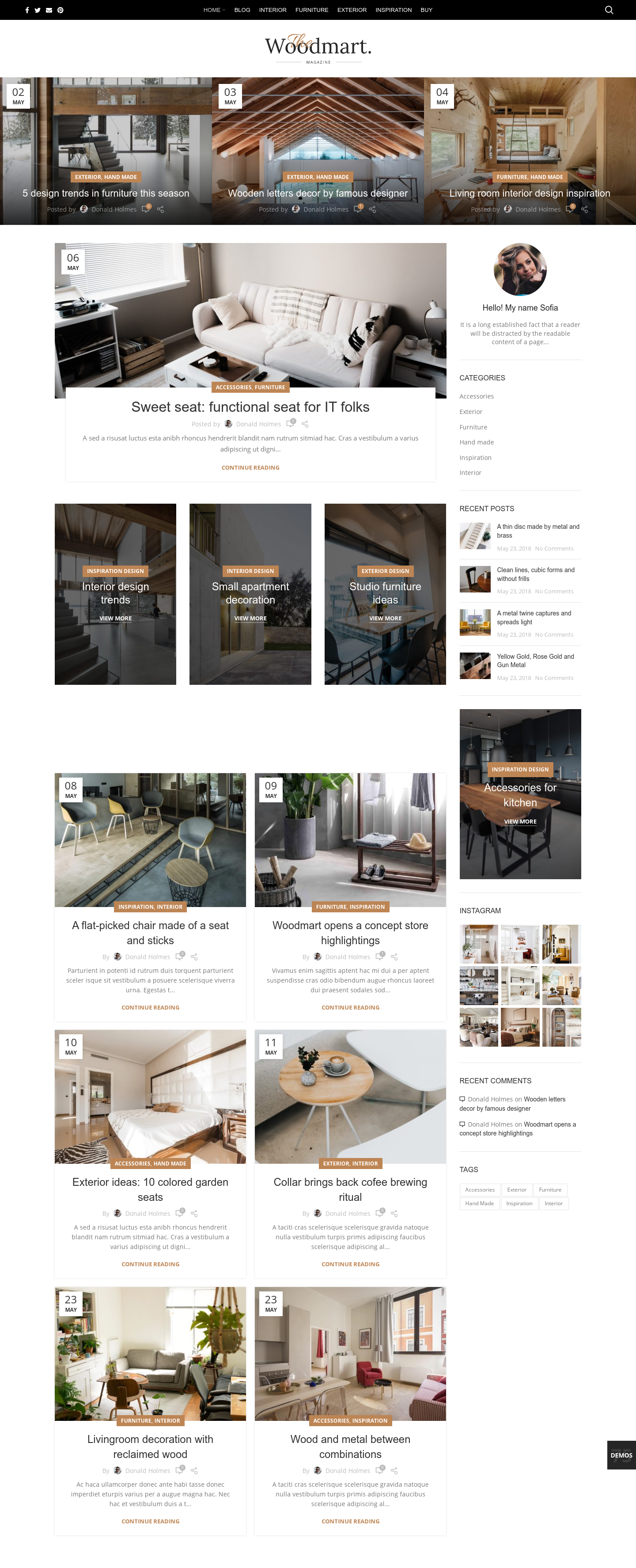 Mẫu giao diện website Tin tức Woodmart