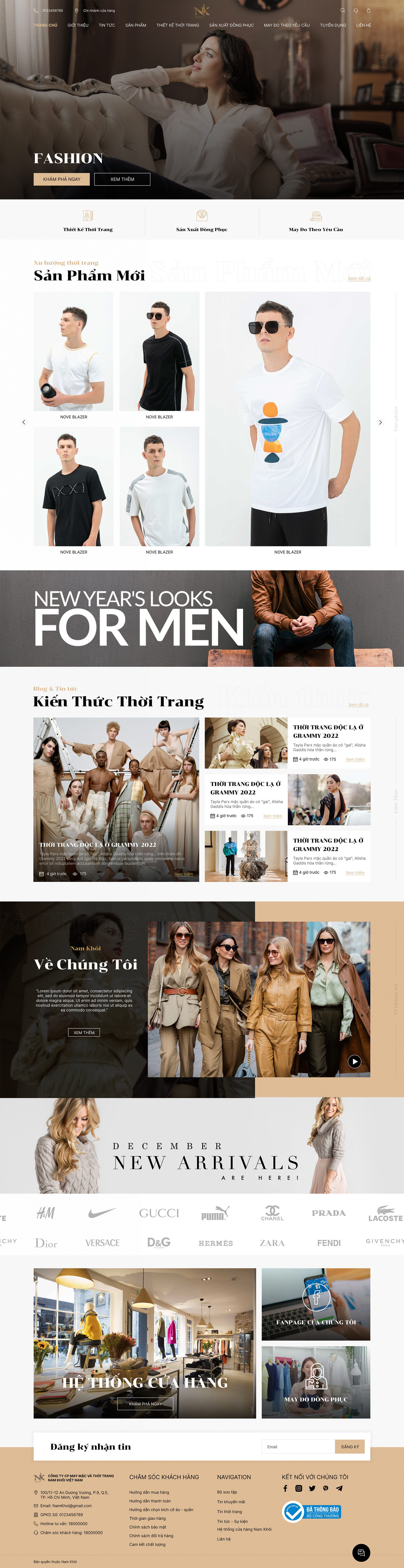 Dự án thời trang may mặc Nam Khôi – Công Ty CP May Mặc Và Thời Trang Nam Khôi Việt Nam