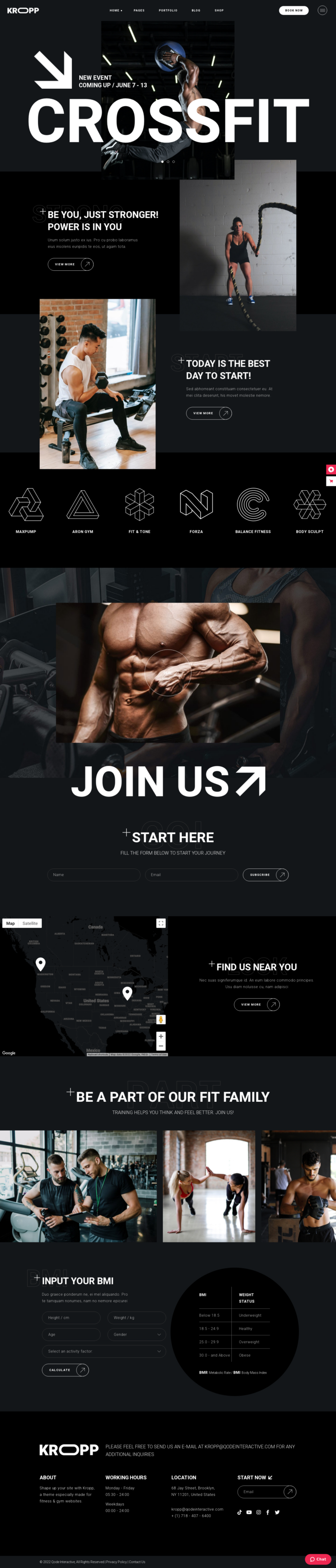 Mau Giao Dien Website Gym Kropp Pc - Web Speed Up